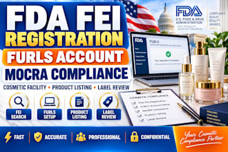 get fda fei registration furls account and mocra compliance for cosmetics