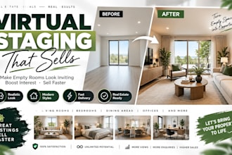virtually stage your property with realistic interior design
