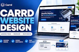 carrd website design, carrd landing page, redesign carrd website design