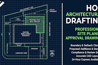 draw hoa site plan and architectural drawings for approval