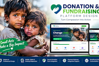 design a professional donation and fundraising website