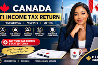 prepare your canada t1 income tax return, cra tax filing and canadian tax return