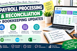 process payroll reconcile payroll accounts and update your bookkeeping