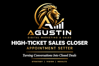 be your high ticket sales closer and appointment setter