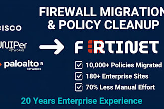 migrate your firewall fleet to fortinet, eliminating 70 percent of manual effort