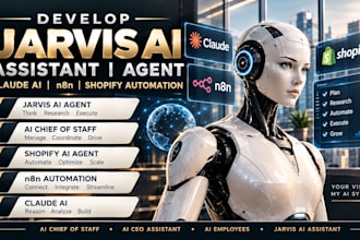 develop jarvis ai assistant jarvis ai agent claude ai n8n shopify automation