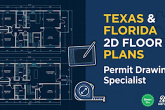 draw texas and florida residential floor plans for permit