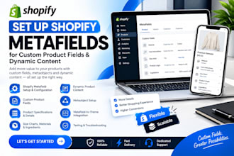 setup shopify metafields, custom product field and dynamic content