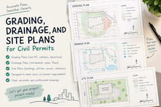 draft civil engineering permit drawings