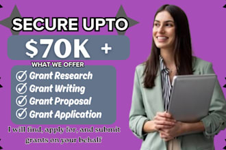 do grant research, grant writing, grant proposal for startups