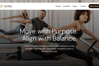design wix pilates website pilates instructor reformer pilates service website
