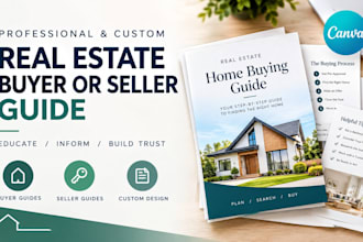 design a first time home buyer guide in canva for realtors