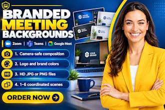 create branded zoom, teams, and google meet backgrounds
