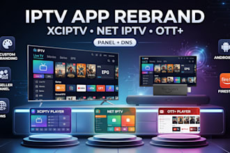 do custom iptv app rebranding and multi dns setup and vpn