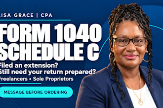 prepare and efile your self employed tax eturn with form 1040 and schedule c cpa
