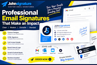 design a custom clickable HTML email signature