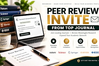 provide peer review invitation from a reputable journal