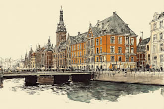 create a stylish sketch of your favourite place and city