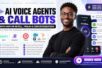 build ai voice agents and call bots with vapi or retell twilio CRM integration