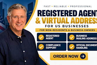 provide US registered agent and virtual business address service