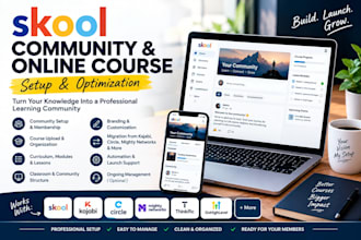 do skool  online course, circle so, skool course upload, skool community setup
