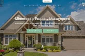 design wix property management website rental property management service websit