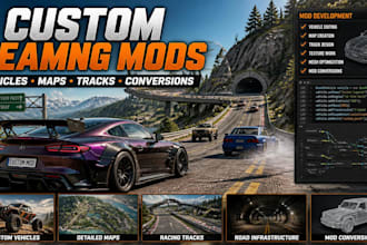 build custom beamng mods vehicles, track, map and convert mods