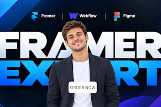 design framer website, figma to framer, webflow website as a framer developer