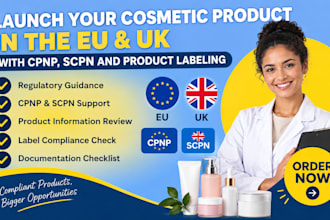 help launch your cosmetic product in eu UK with cpnp, scpn and product labeling