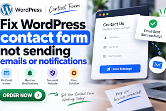 fix wordpress contact form not sending emails or notifications
