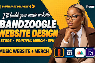 design bandzoogle website bandzoogle store printful merch epk music upload