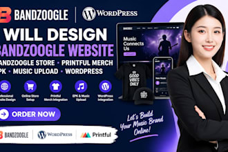 design bandzoogle website bandzoogle store printful merch epk music upload