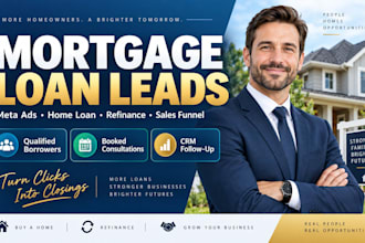 generate mortgage loan leads meta ads home loan refinance sales funnel