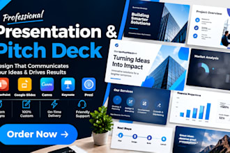 design pitch decks for fundraising, investors, sales and business growth