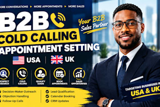 b2b cold caller and appointment setter USA UK telemarketing ai receptionist