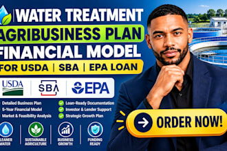 create water treatment agribusiness plan financial model for usda sba epa loan