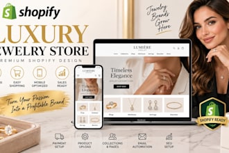 shopify jewelry store luxury jewelry website accessories ecommerce shop design