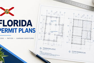 draw florida residential permit drawings deck patio garage addition