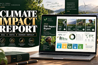 turn climate impact data into an esg nonprofit donor report presentation