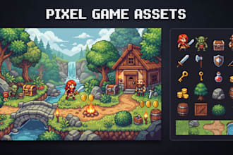 create pixel art game assets, sprites, and characters for your 2d game