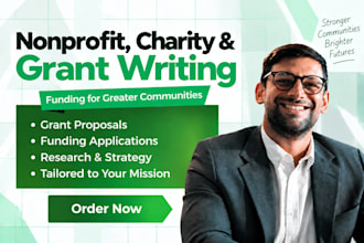 write nonprofit charity and community grant proposals funding application