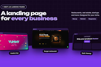 build a modern nextjs landing page
