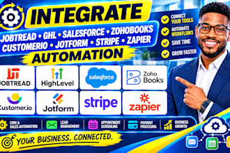 integrate jobtread ghl salesforce zohobooks customerio jotform stripe zapier