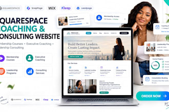 squarespace membership course executive coach leadership consulting website