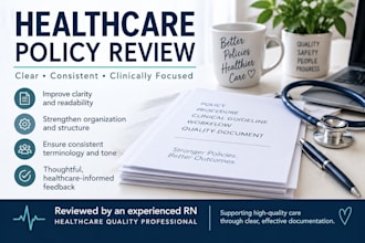 review and improve your healthcare policy or clinical document