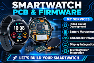 design smartwatch display pcb with battery management and embedded firmware
