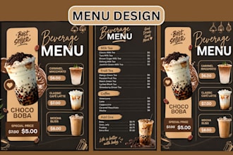 design a modern restaurant menu coffee café menu design food truck menu redesign