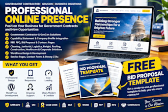build government contract, business wordpress, contractor wordpress website,