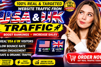 do organic website traffic, to increase sales USA,UK