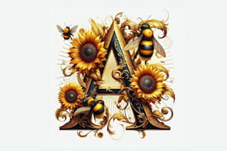 design high quality honey bee logo with unlimited revision